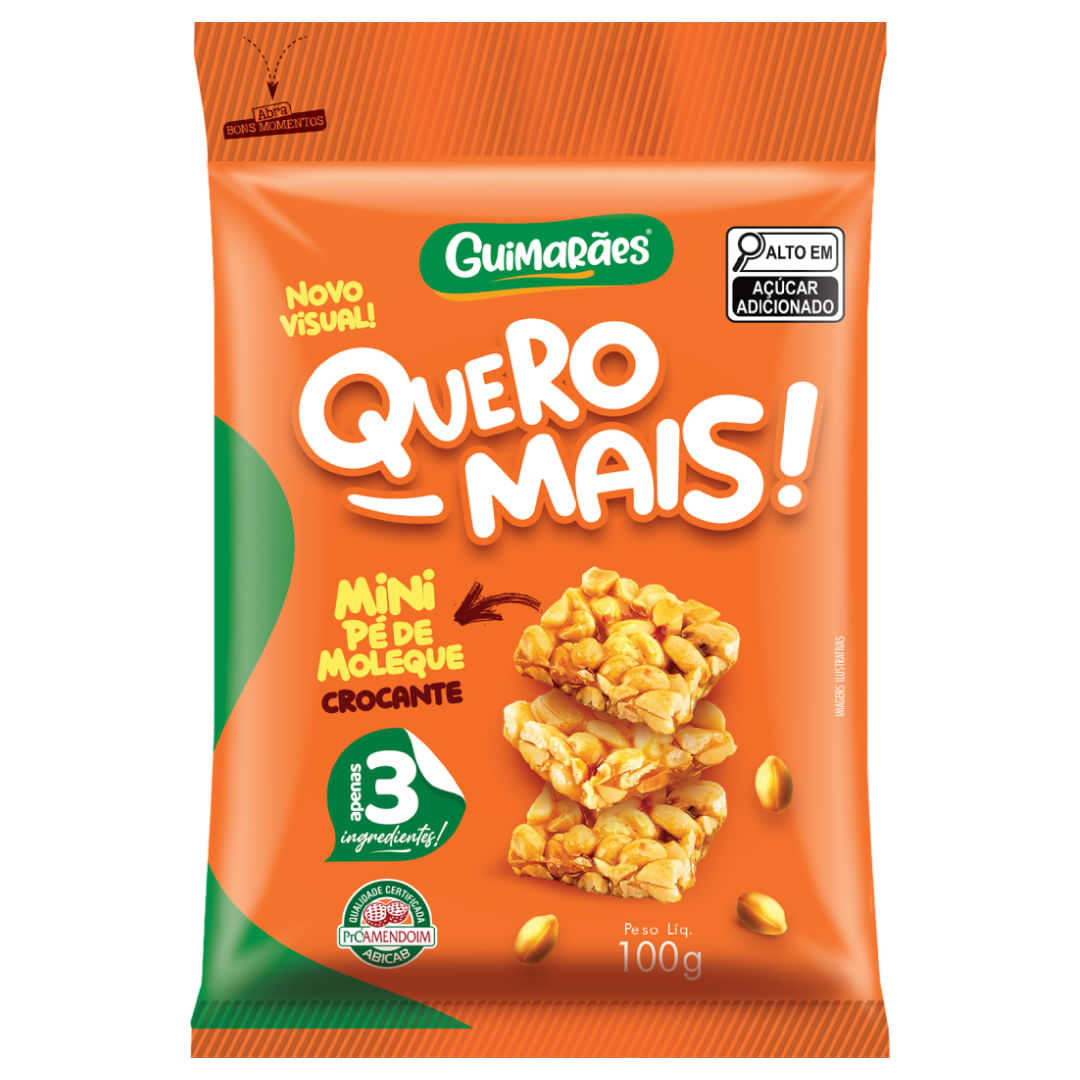 Pé de Moleque Quero Mais Guimarães 100g Sem Glúten Veganofinal